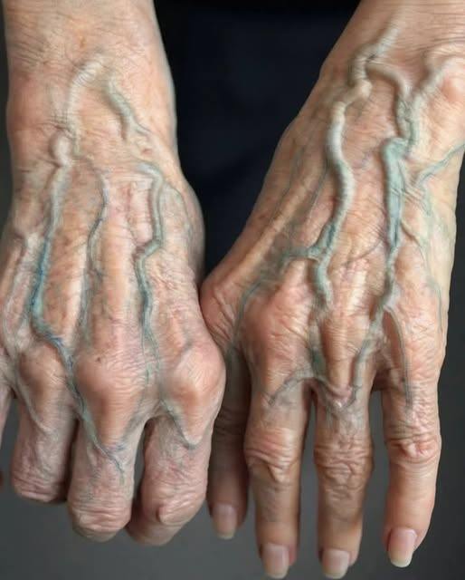 HT16. If your veins are visible in your hand, it is a signal of ca…